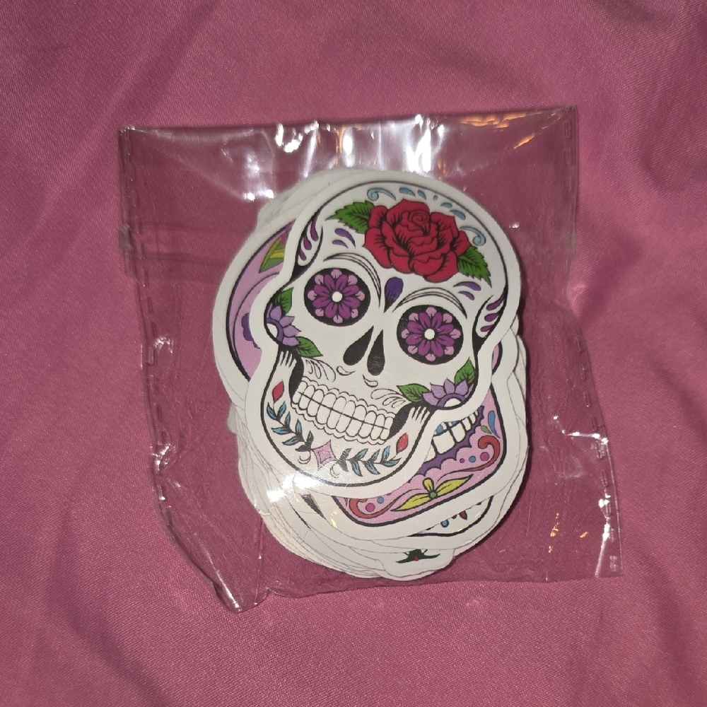 50 Colorful Skull Stickers